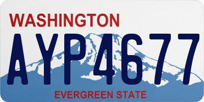 WA license plate AYP4677