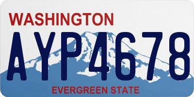 WA license plate AYP4678