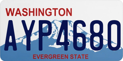 WA license plate AYP4680