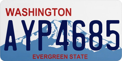 WA license plate AYP4685