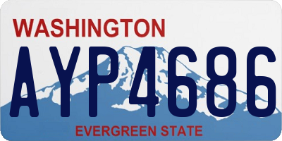 WA license plate AYP4686