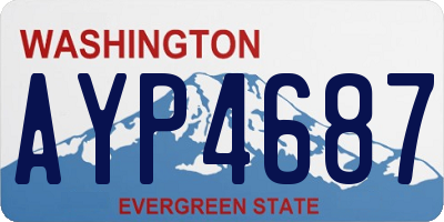 WA license plate AYP4687