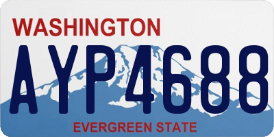 WA license plate AYP4688