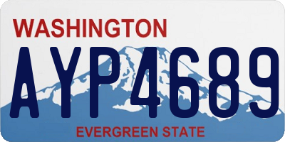 WA license plate AYP4689