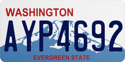 WA license plate AYP4692