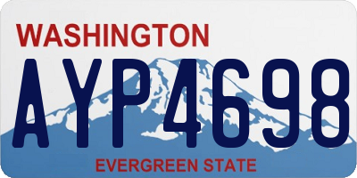 WA license plate AYP4698