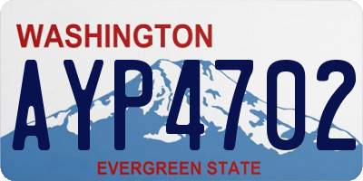 WA license plate AYP4702