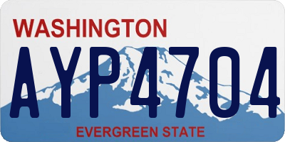 WA license plate AYP4704