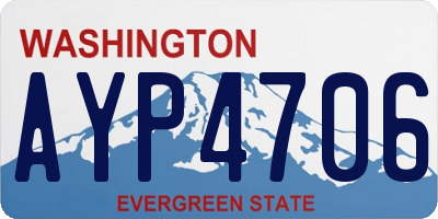 WA license plate AYP4706