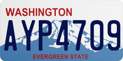 WA license plate AYP4709