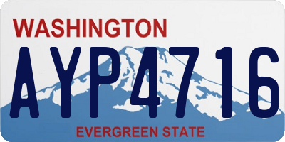 WA license plate AYP4716