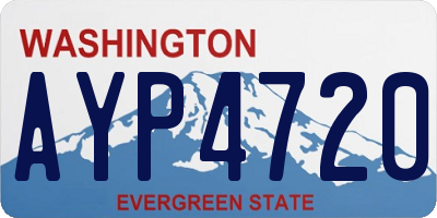 WA license plate AYP4720
