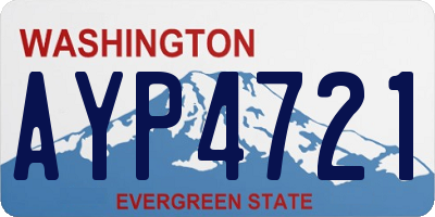 WA license plate AYP4721