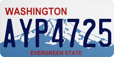 WA license plate AYP4725