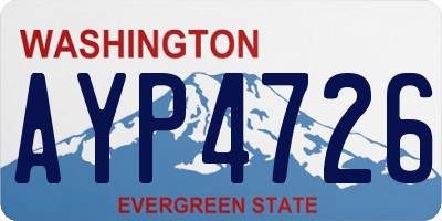 WA license plate AYP4726