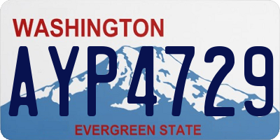 WA license plate AYP4729