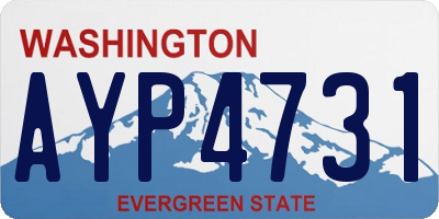 WA license plate AYP4731
