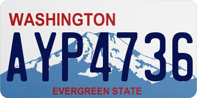 WA license plate AYP4736