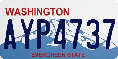 WA license plate AYP4737