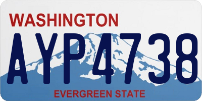 WA license plate AYP4738