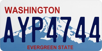 WA license plate AYP4744