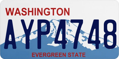 WA license plate AYP4748