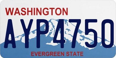 WA license plate AYP4750