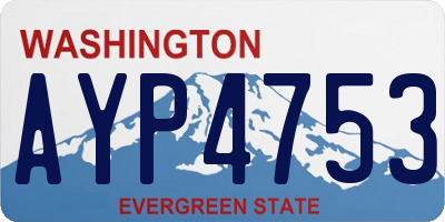 WA license plate AYP4753