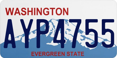 WA license plate AYP4755