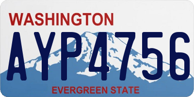 WA license plate AYP4756