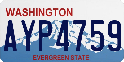 WA license plate AYP4759