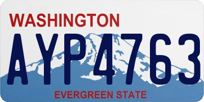 WA license plate AYP4763