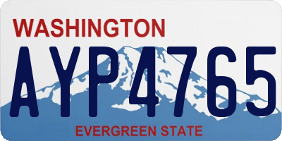 WA license plate AYP4765