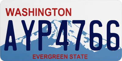 WA license plate AYP4766