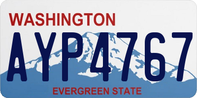 WA license plate AYP4767