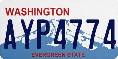 WA license plate AYP4774