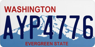 WA license plate AYP4776
