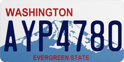 WA license plate AYP4780