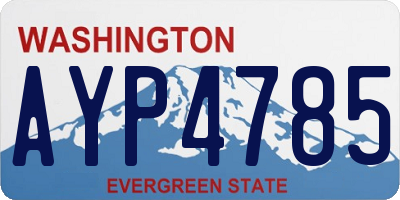 WA license plate AYP4785