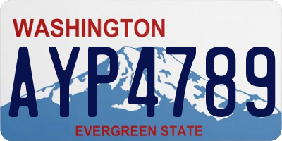 WA license plate AYP4789