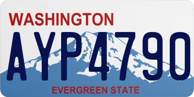 WA license plate AYP4790