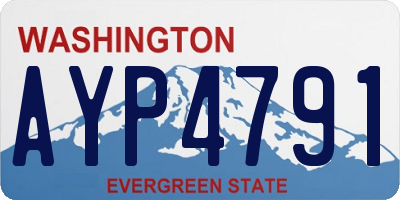 WA license plate AYP4791