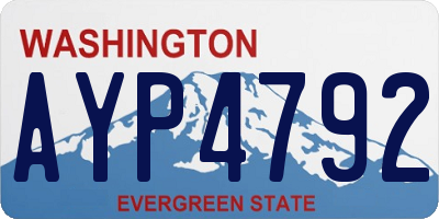 WA license plate AYP4792