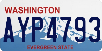 WA license plate AYP4793