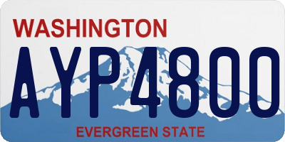 WA license plate AYP4800