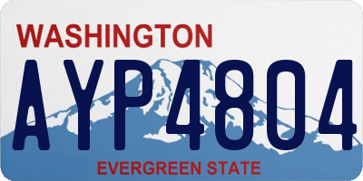 WA license plate AYP4804