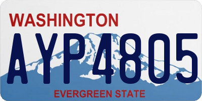 WA license plate AYP4805