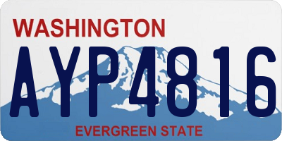 WA license plate AYP4816