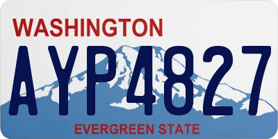 WA license plate AYP4827