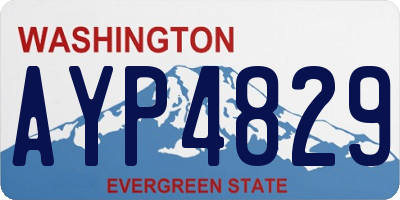 WA license plate AYP4829